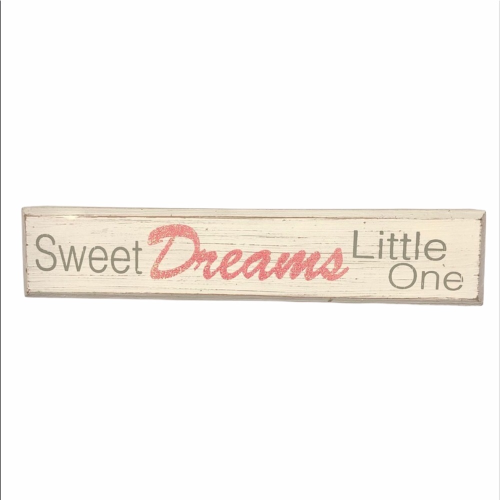 SWEET DREAMS LITTLE ONE WOODEN PLAGUE/WALL HANGING